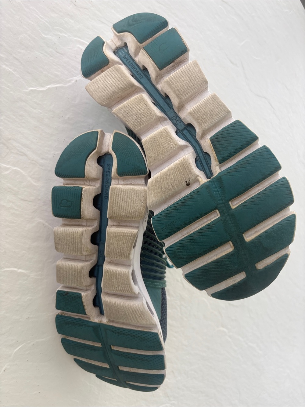 On Running Teal and Dark Blue Cloud Running Shoes - Picture 6 of 9